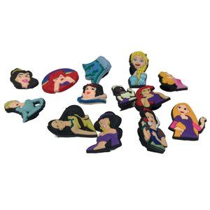 Disney Princess 13 Shoe Charms sandal Jewlry Foam clog pvc wristband bracelet‎